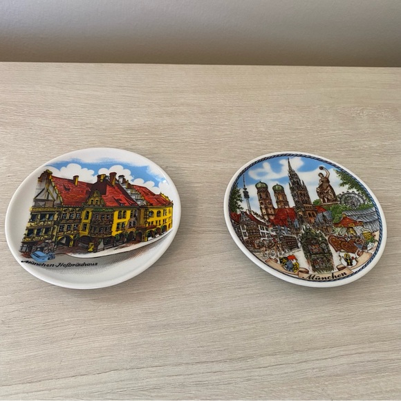 Set Of Two (2) Kleiber Bavaria 4” Plates - Munchen - Made In Germany - No Chips - Picture 1 of 6